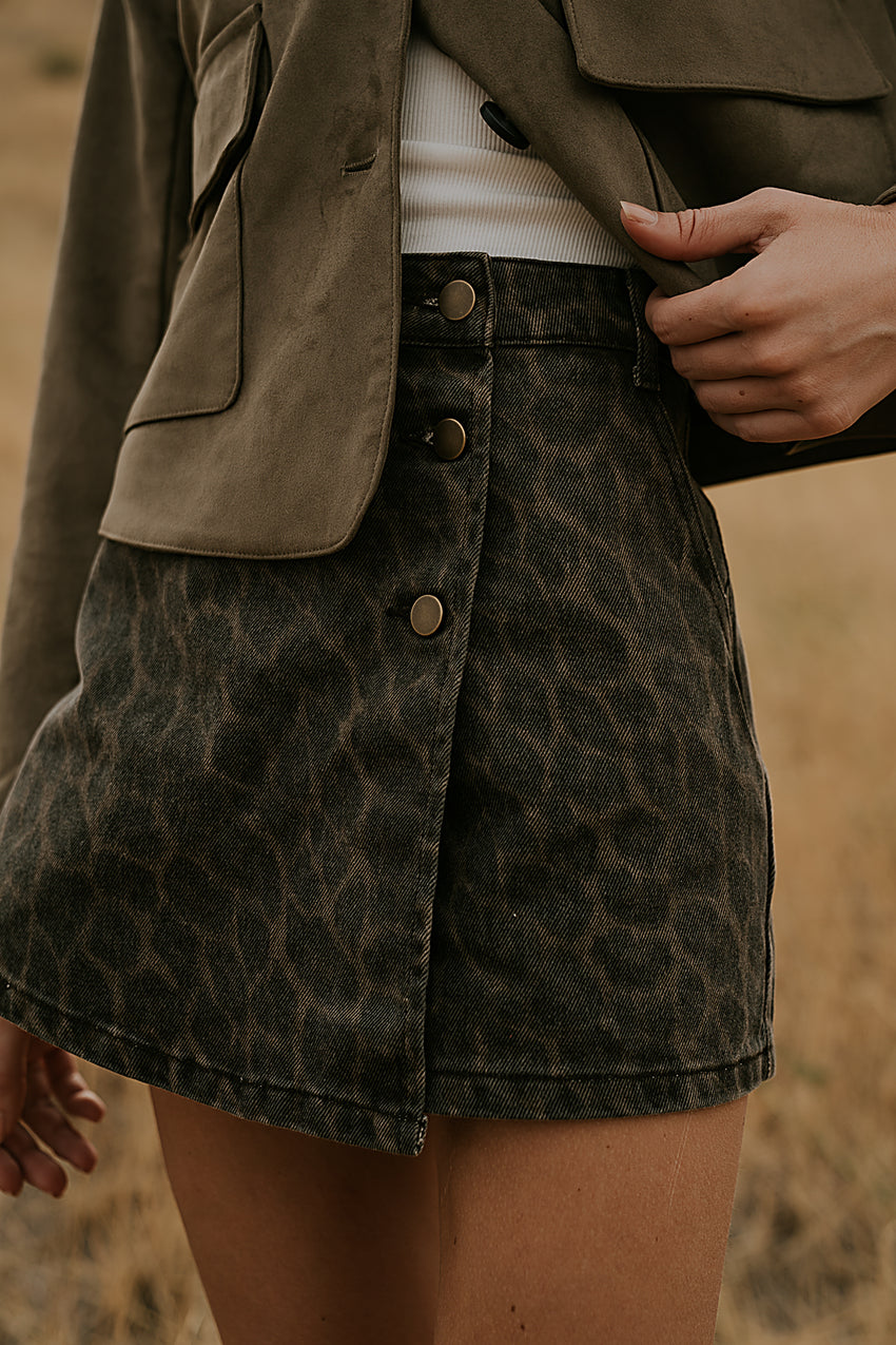 Luka Leopard Mini Skort - Final Sale
