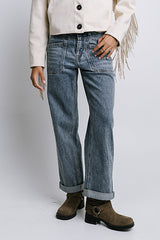 Amber Wide Leg Jeans In Medium Wash - Final Sale