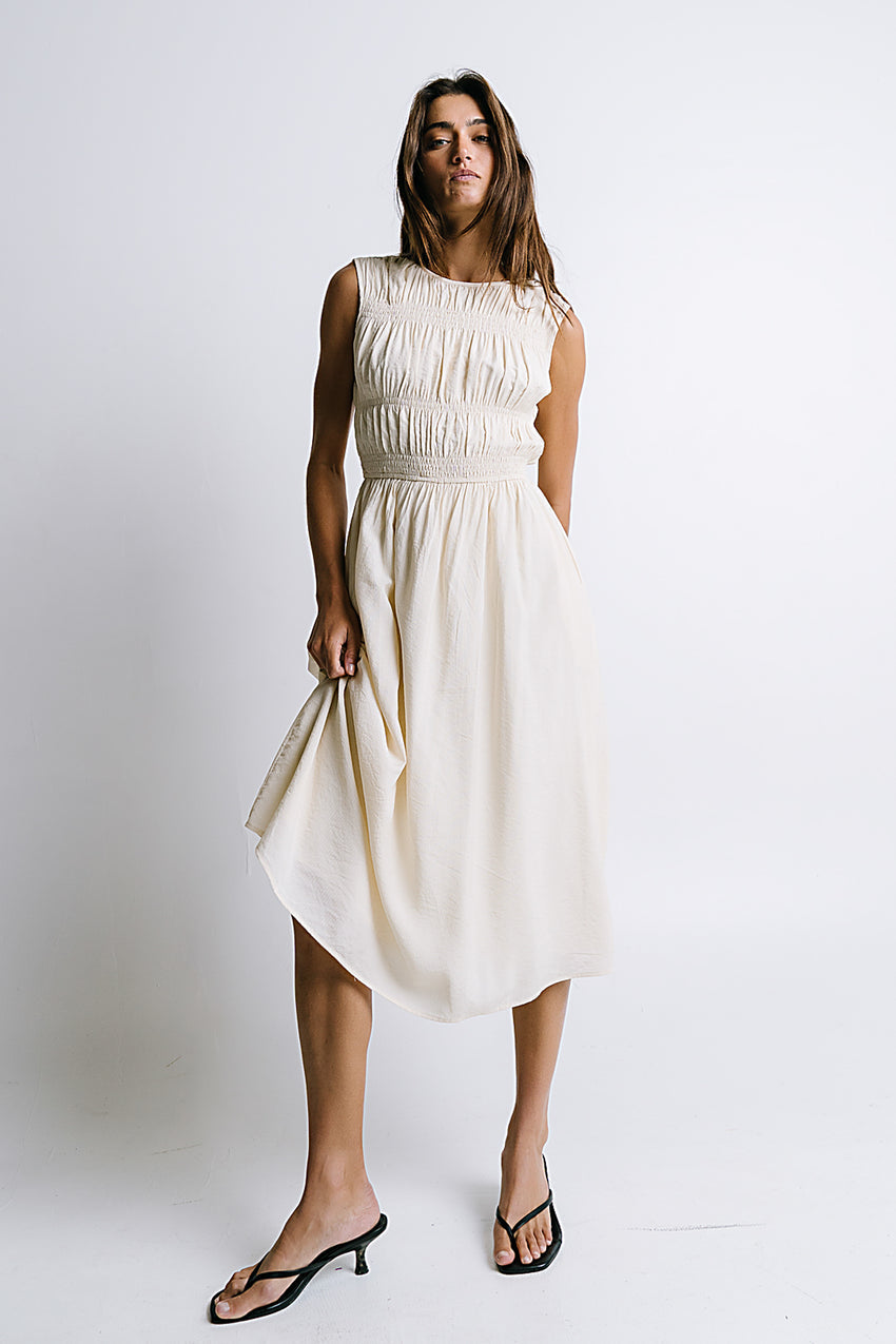 Johna Smocked Midi Dress - Final Sale