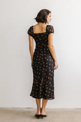 Cammie Floral Maxi Dress In Black - Final Sale