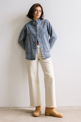 Kandy Striped Denim Shacket - FINAL SALE