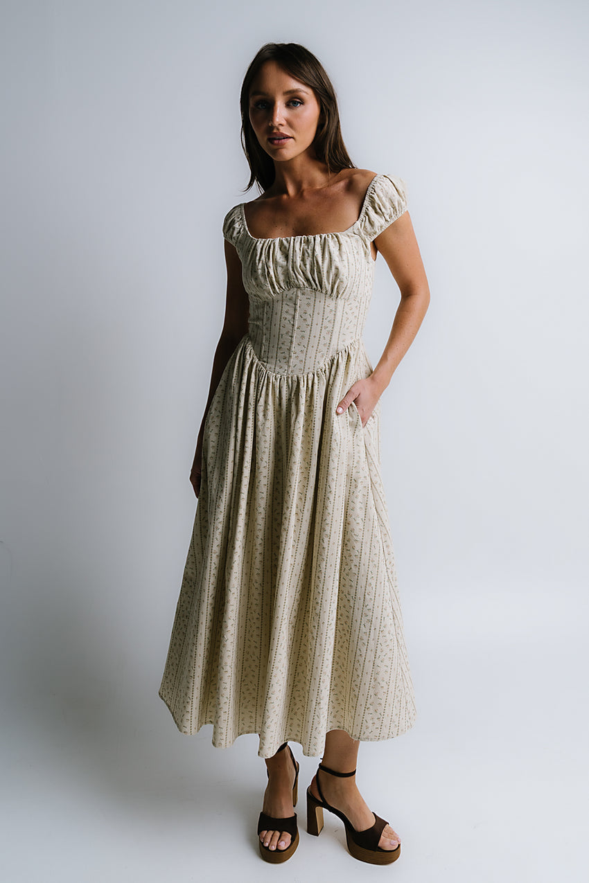 Oaklynn Corset Midi Dress - FINAL SALE