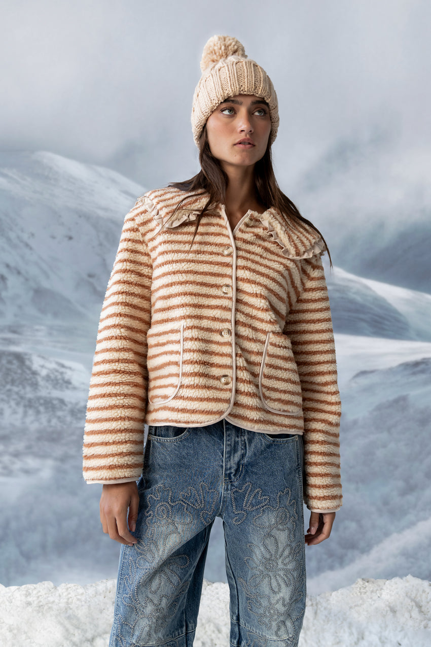 Manny Striped Sherpa Jacket - FINAL SALE