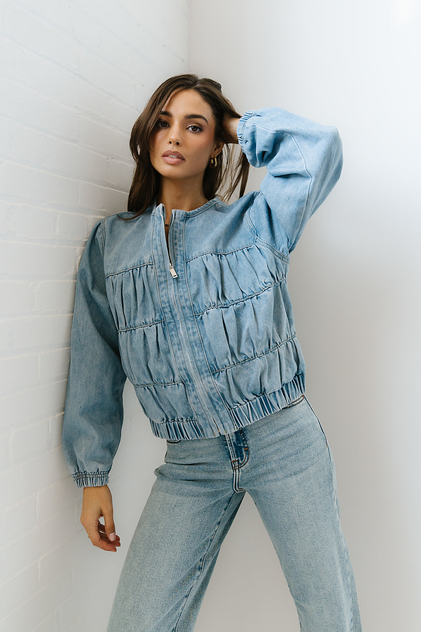 Juney Cinched Denim Jacket - FINAL SALE