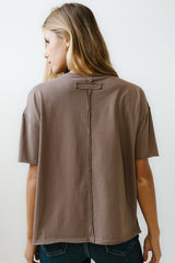 Abby Oversized Tee In Mocha - Final Sale