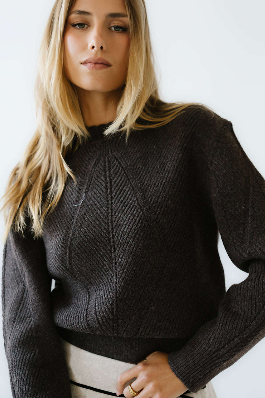 Bostyn Knit Sweater In Brown - Final Sale