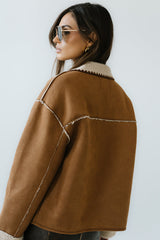 Collins Suede Jacket In Camel - Final Sale