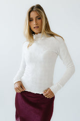 Benny Textured Top in Ivory - FINAL SALE