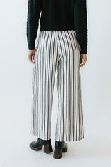 Lucy Striped Baggy Pants In Black - Final Sale