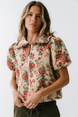 Joanna Floral Zip Up - FINAL SALE