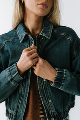 Rosette Denim Jacket - Final Sale
