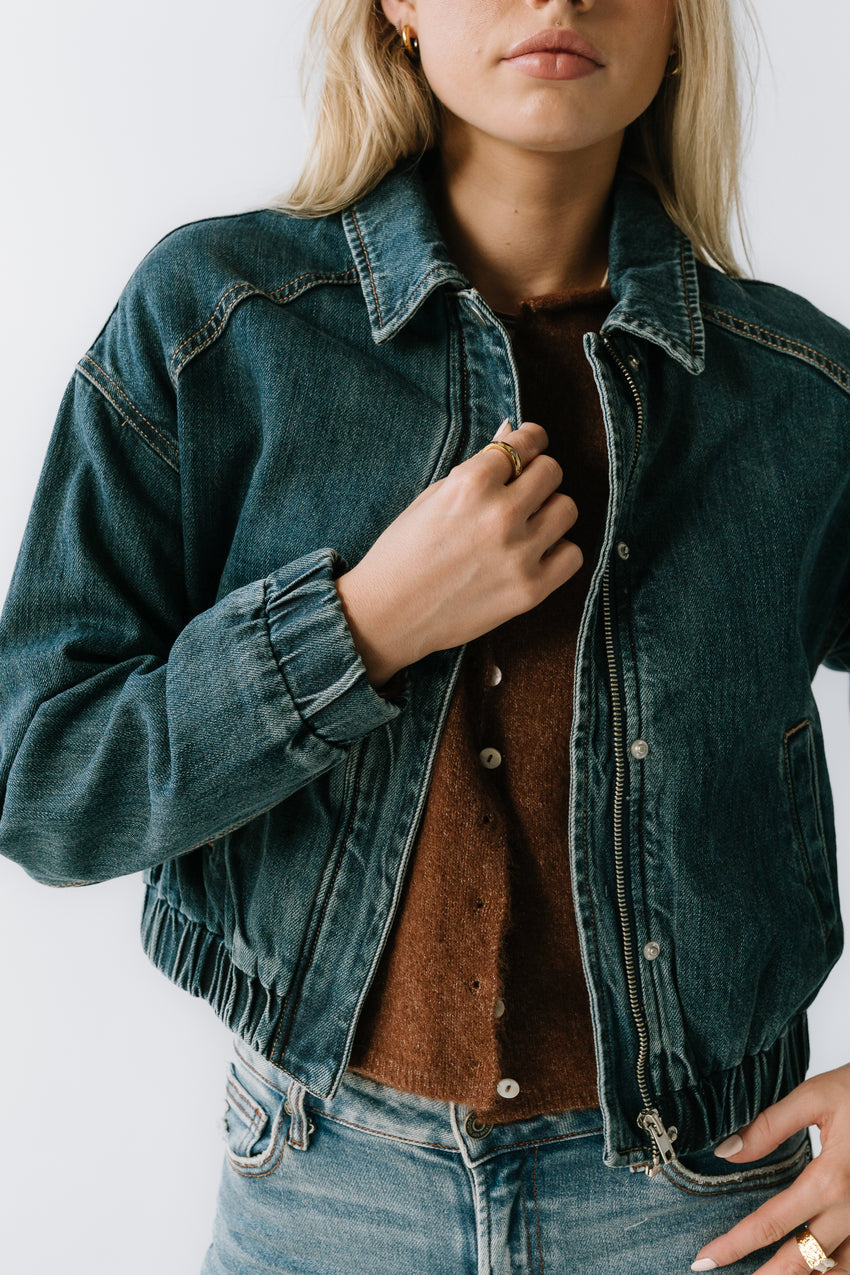 Rosette Denim Jacket - FINAL SALE