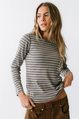 Makayla Shirt in Striped Blue - FINAL SALE