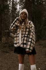 Jasper Gingham Sherpa Jacket - Final Sale