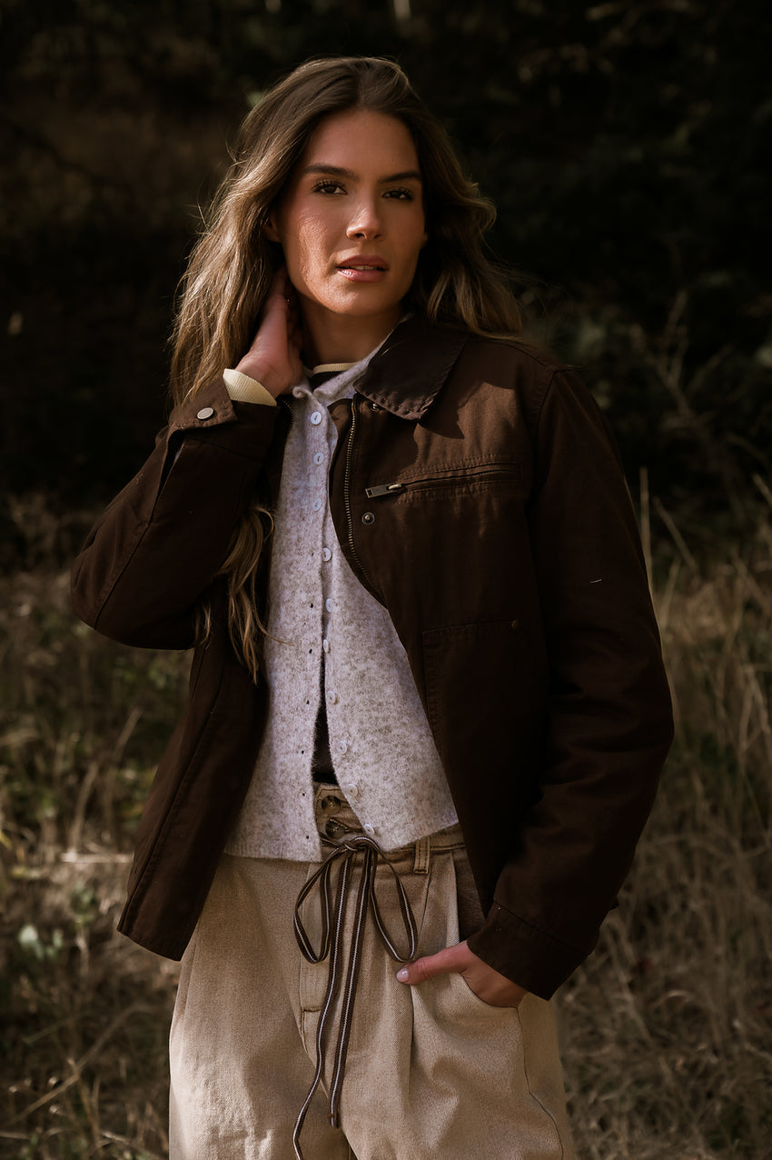 Ember Barn Jacket In Brown