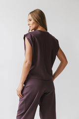 Benji Muscle Tee In Plum - Final Sale