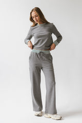 April Striped Pants In Grey - Final Sale
