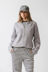 Abbie Ribbed Jacket in Grey - FINAL SALE