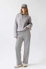 Abbie Ribbed Jacket In Grey - Final Sale