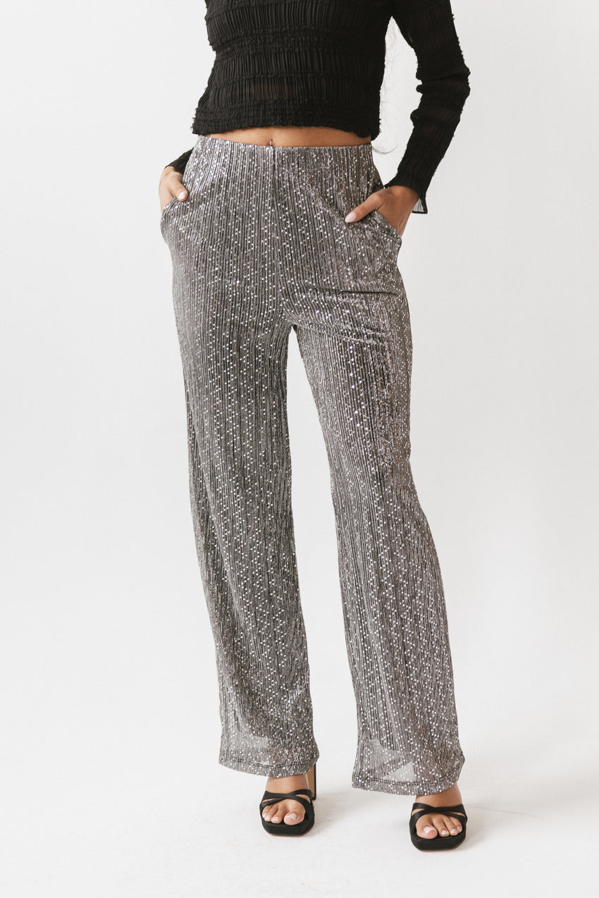 Clara Sparkly Wide Leg Pants - Final Sale