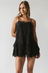 Lewis Lace Mini Dress In Black - Final Sale
