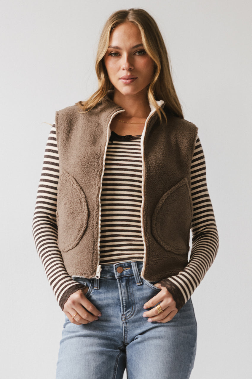 Maddox Reversible Sherpa Vest - Final Sale