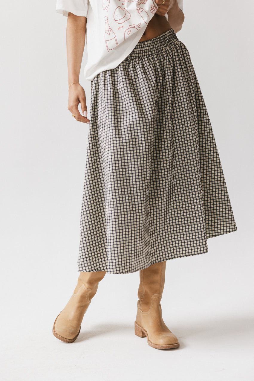 Braxton Plaid Midi Skirt - Final Sale