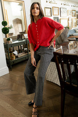 Leah Knit Cardigan In Red - Final Sale