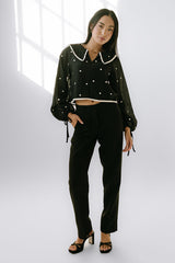 Mitchel Straight Leg Trouser In Black - Final Sale