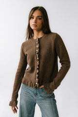 Rosie Ruffle Sweater in Brown - FINAL SALE