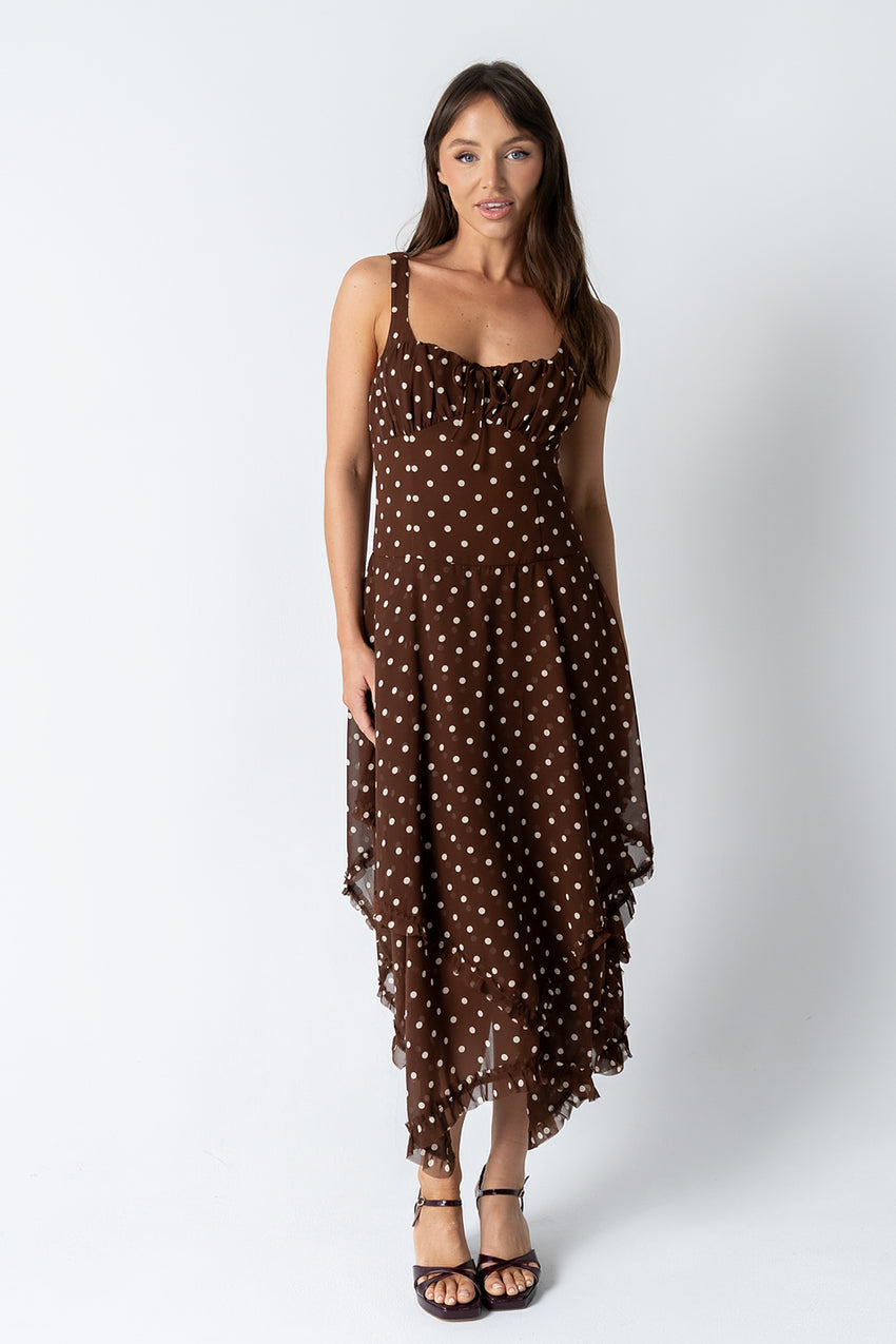 Katalina Polka Dot Maxi Dress - Final Sale