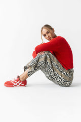 Kasen Knit Cardigan In Red - Final Sale