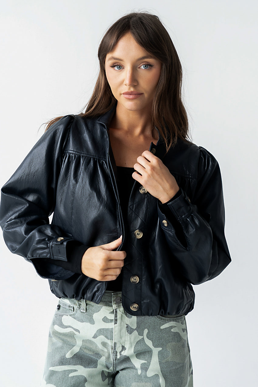 Kiele Vegan Leather Jacket - Final Sale