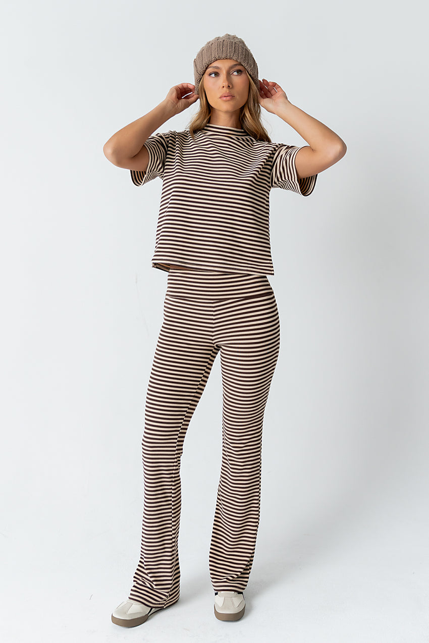 Jannet Striped Pants in Brown - FINAL SALE