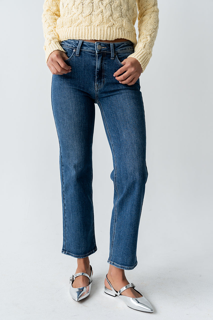 Amanda Straight Leg Jeans In Dark Wash - Final Sale