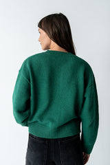 Kasen Knit Cardigan In Green - Final Sale