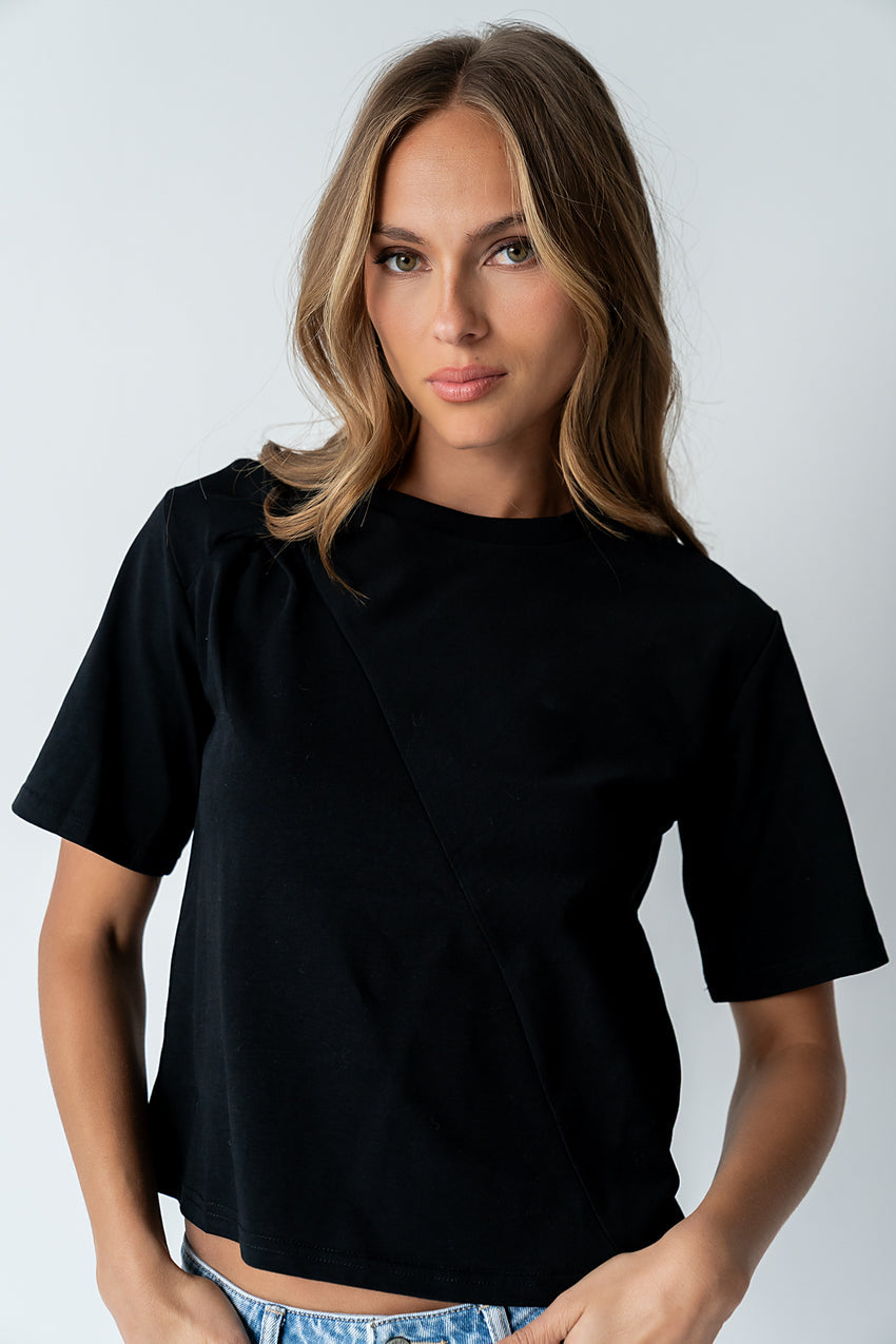 Buckley Knot Top In Black - Final Sale