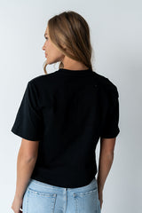Buckley Knot Top In Black - Final Sale