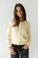 Edesse Striped Cardigan In Yellow
