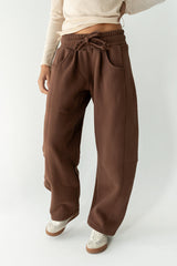 Maribel Barrel Sweatpants in Brown - FINAL SALE