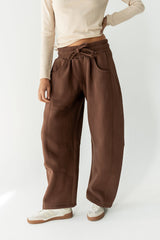 Maribel Barrel Sweatpants In Brown - Final Sale