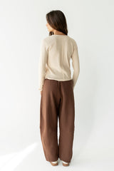 Maribel Barrel Sweatpants In Brown - Final Sale