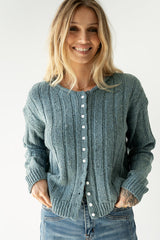Katira Button Up Sweater in Blue