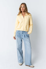 Tacie Knit Cardigan In Butter Yellow - Final Sale
