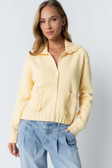 Tacie Knit Cardigan in Butter Yellow - FINAL SALE