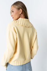 Tacie Knit Cardigan In Butter Yellow - Final Sale