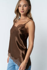 Marlie Asymmetrical Top In Brown - Final Sale