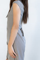 Mckenna Plaid Mini Dress In Burgundy - Final Sale