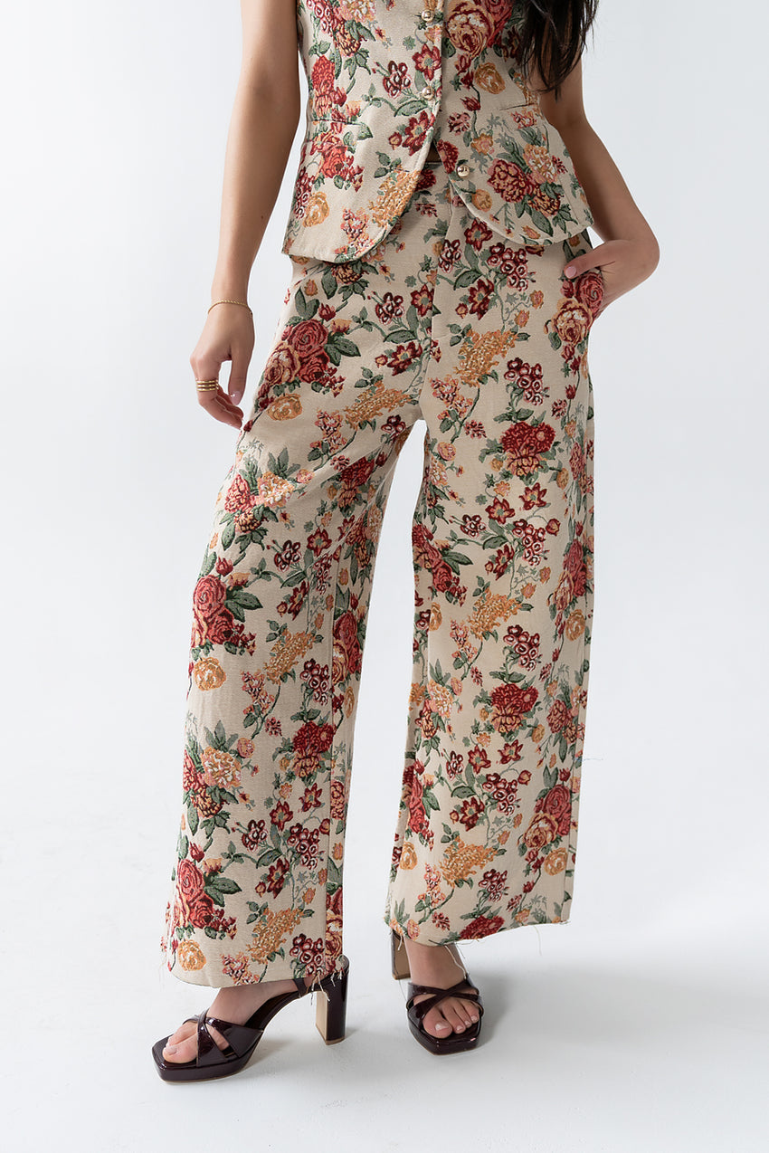 Joanna Floral Wide Leg Pants - FINAL SALE