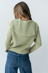 Beth Knit Jacket In Green - Final Sale